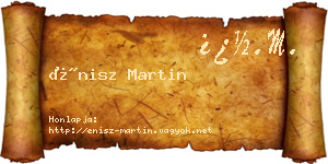 Énisz Martin névjegykártya